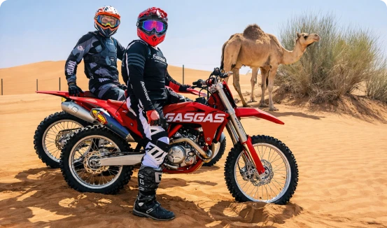 Desert dirt bikers